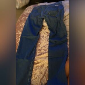 Hudson women's distressed skinny or straight-leg jeans in a blue wash Size 25